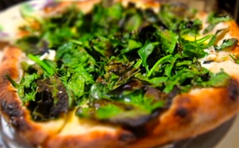 Spinach, goat cheese and herb pizza from ABC Kitchen